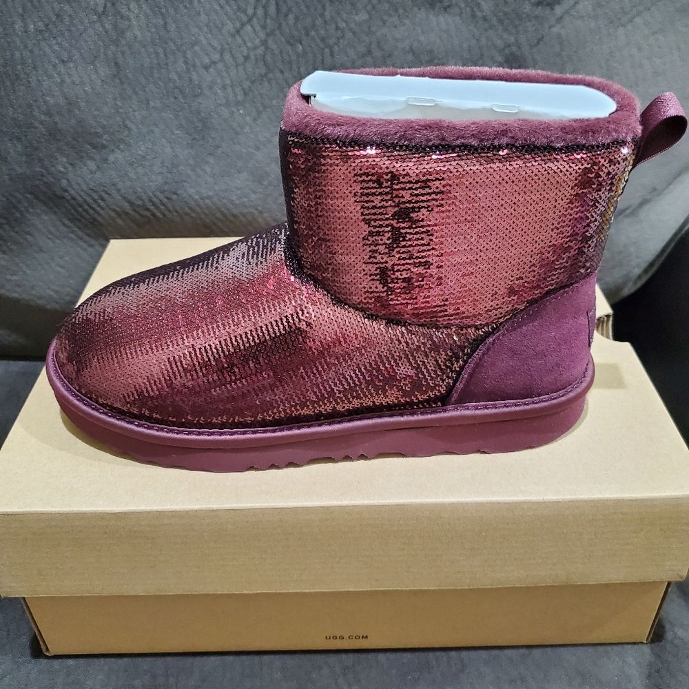 UGG Mini Classic sequin Mirror Ball Boots